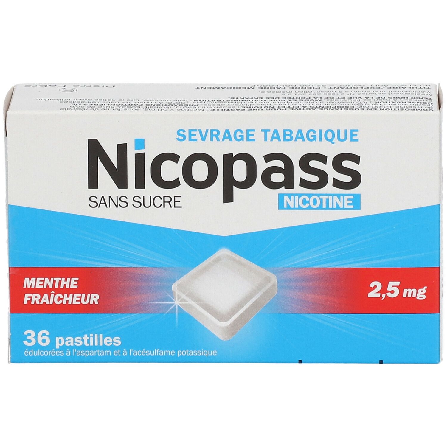 Nicopass® Menthe fraicheur s/s 2,5 mg