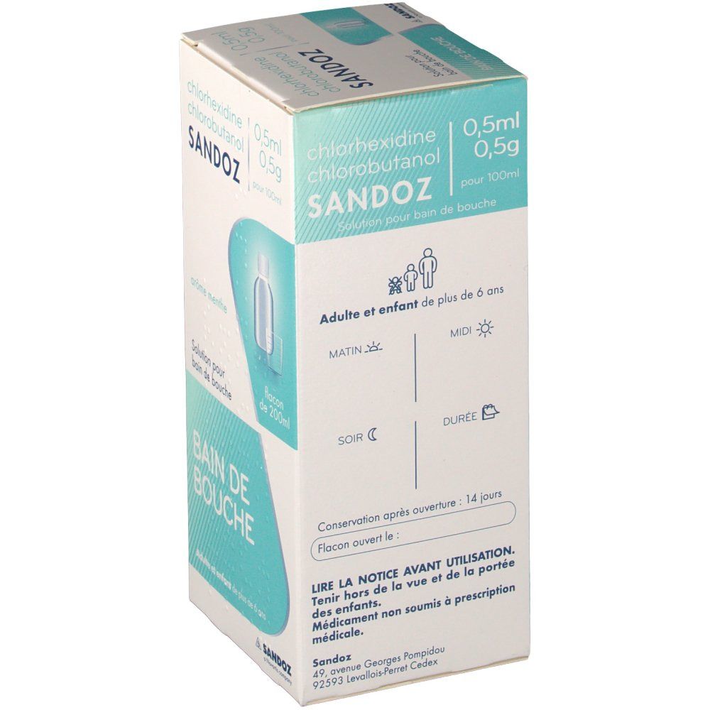 Sandoz Bain de bouche 200 ml - Redcare Pharmacie