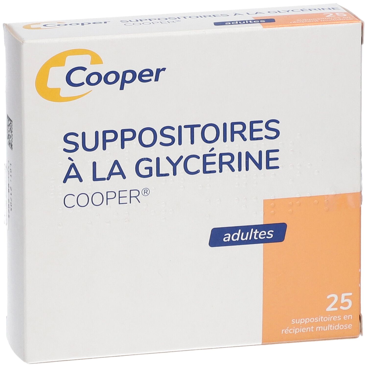 Option+ suppositoires à la glycérine pour adultes 24 unités