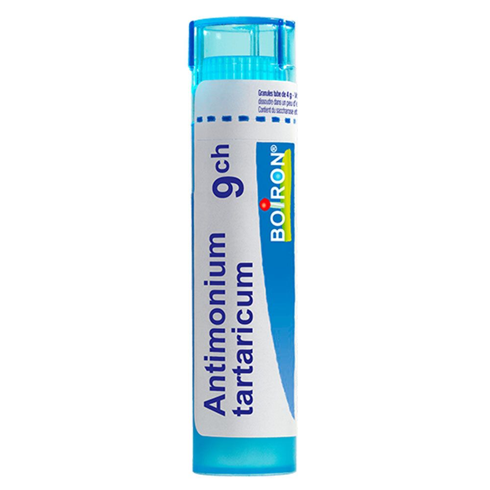 Tube de granules Boiron Antimonium tartaricum 9 ch.