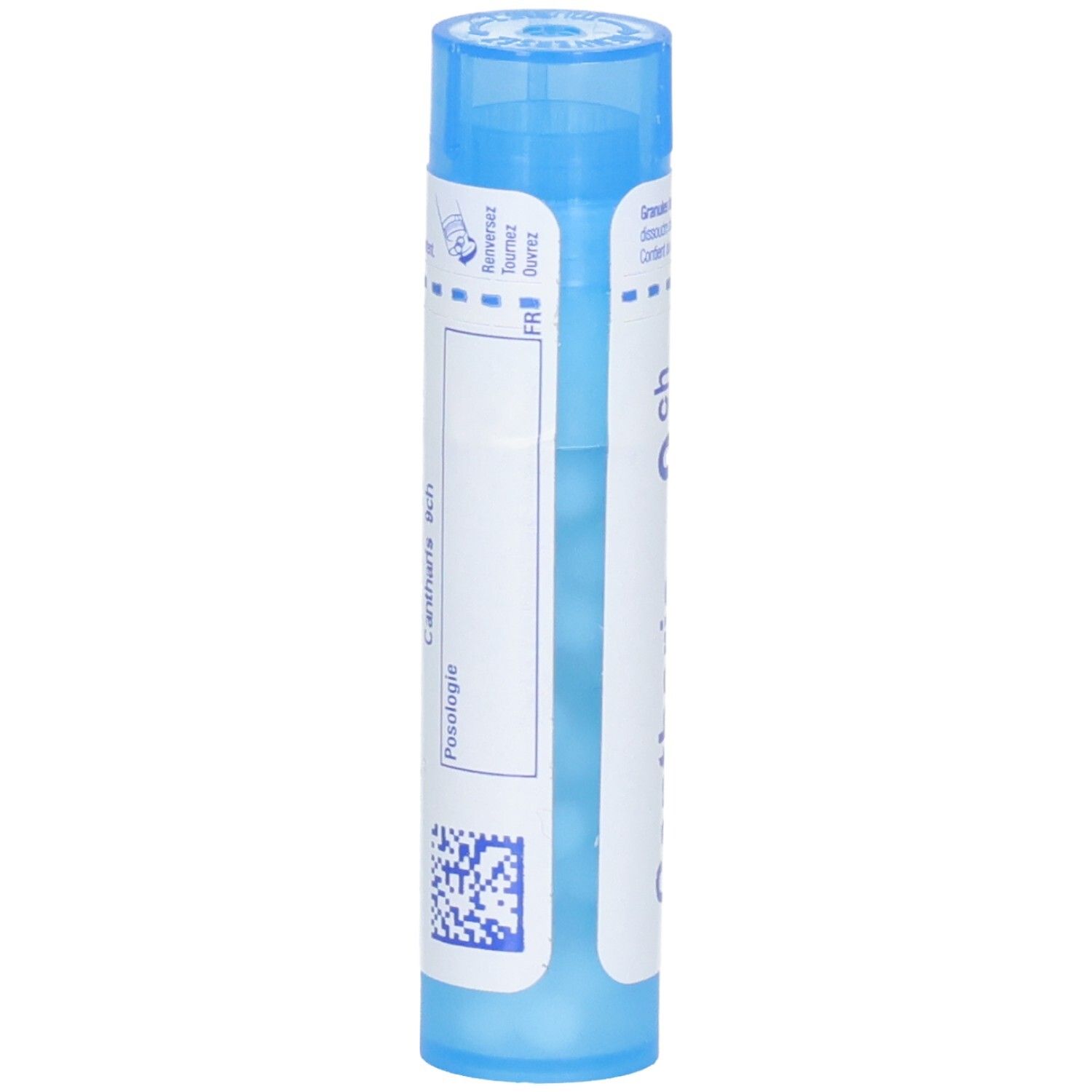Boiron Cantharis 9 ch tube granules, verso.