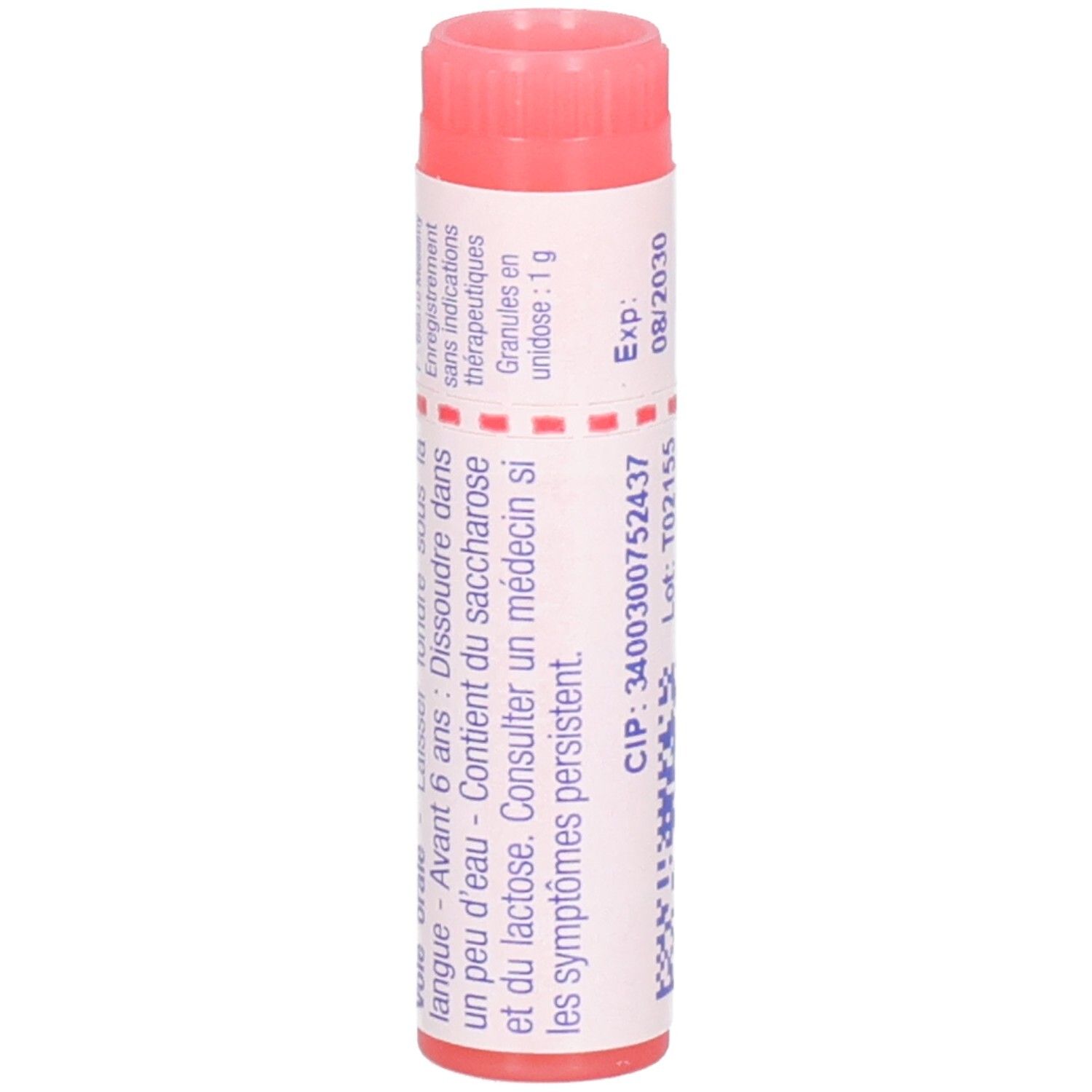 Tube de globules Arnica montana 7 ch avec instructions d'utilisation.