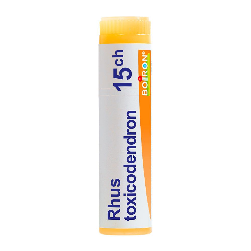 Tube de globules Boiron Rhus toxicodendron 15 ch.