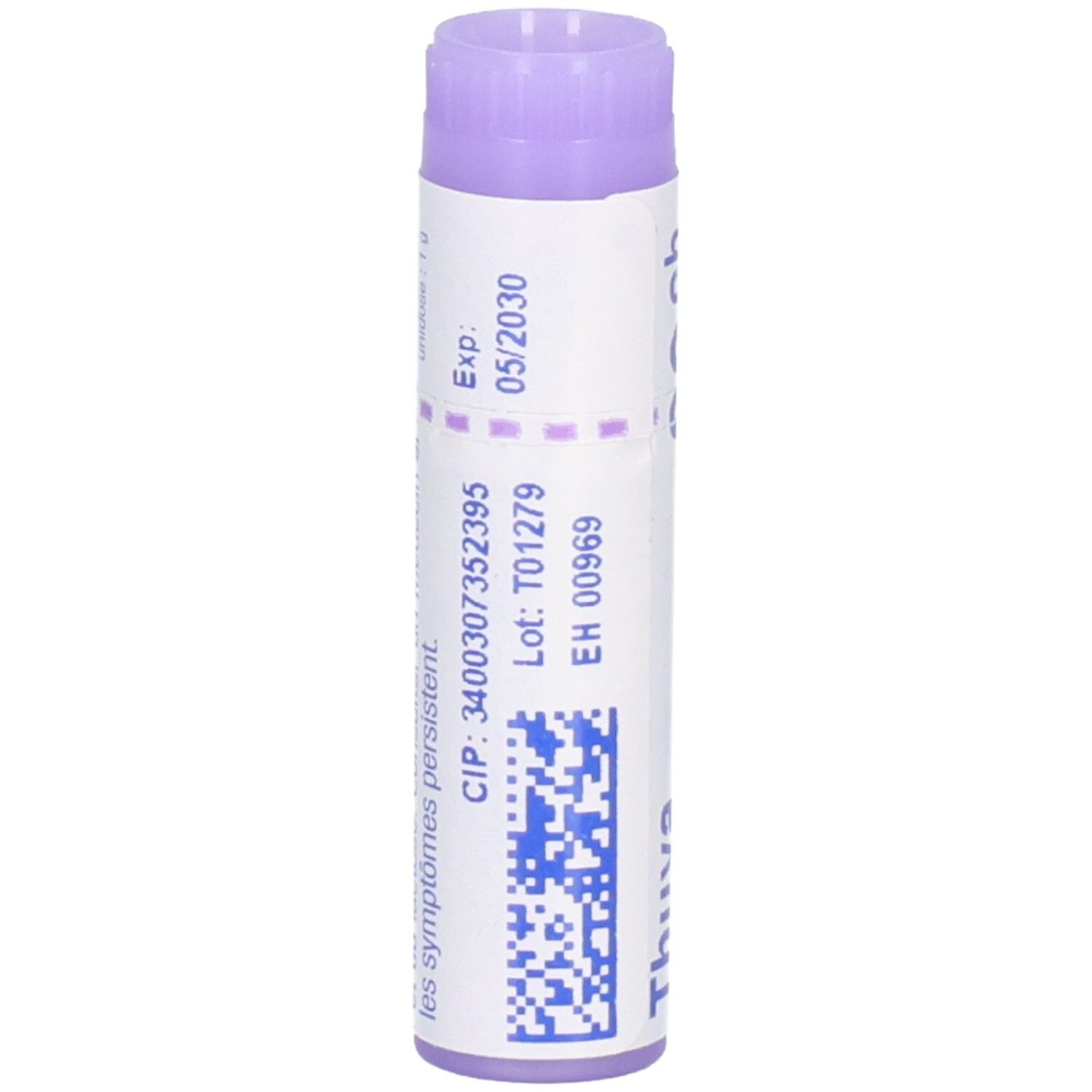 Thuya occidentalis 30 ch tube de granules avec bouchon violet. Exp. 05/2020.