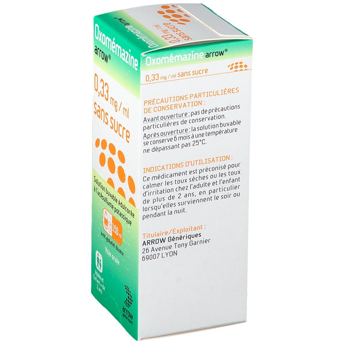 arrow® Oxomémazine 0,33 mg/ml sans sucre