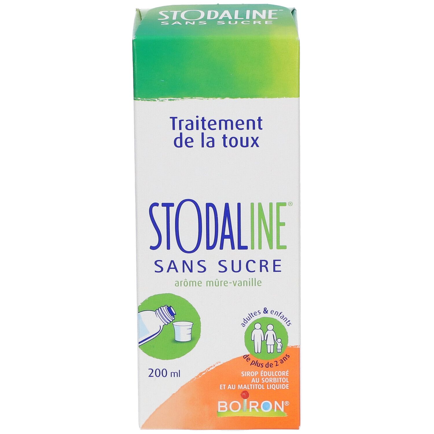 BOIRON Stodaline sans sucre sirop arôme mûre-vanille 200ml