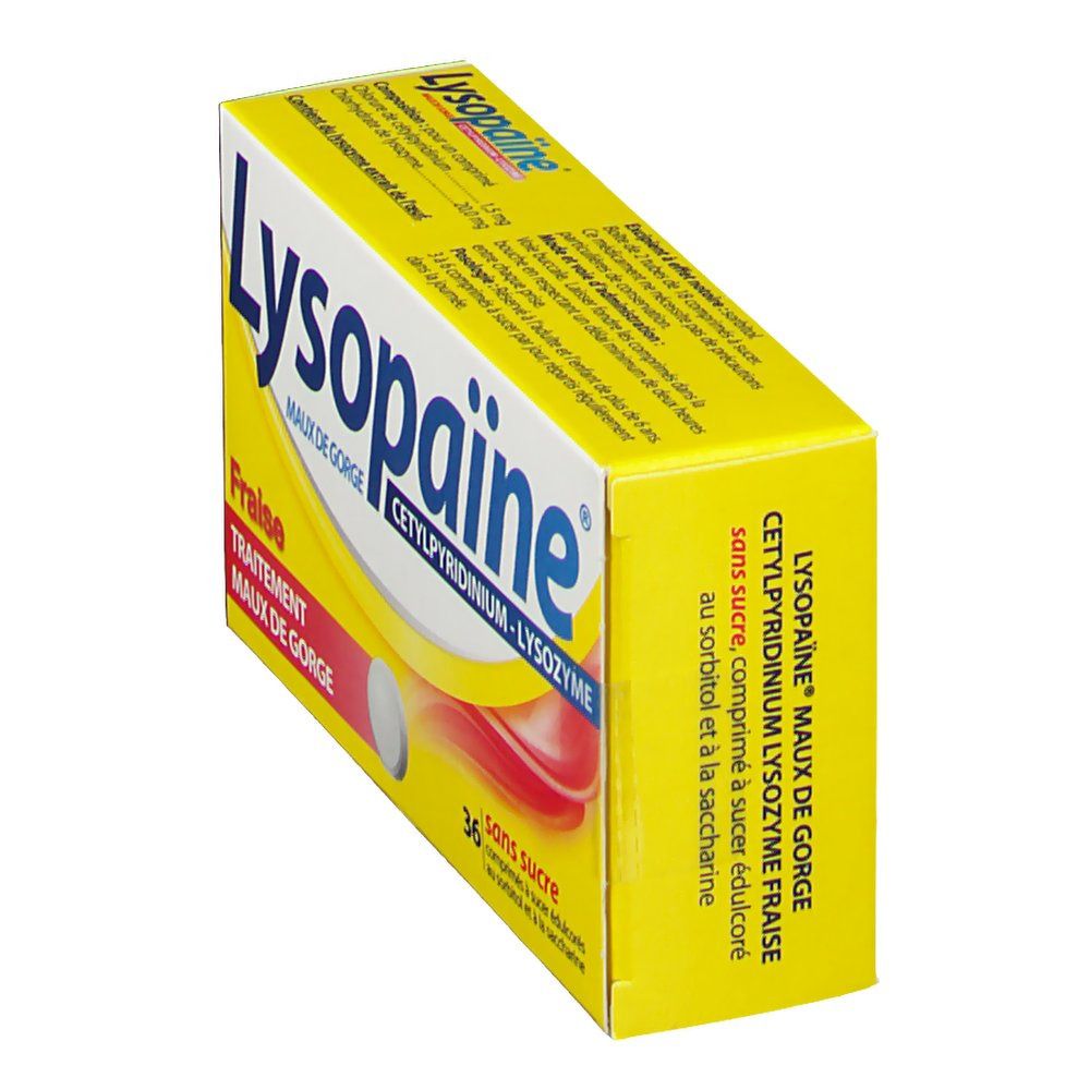 Lysopaïne® Maux de gorge Gout fraise