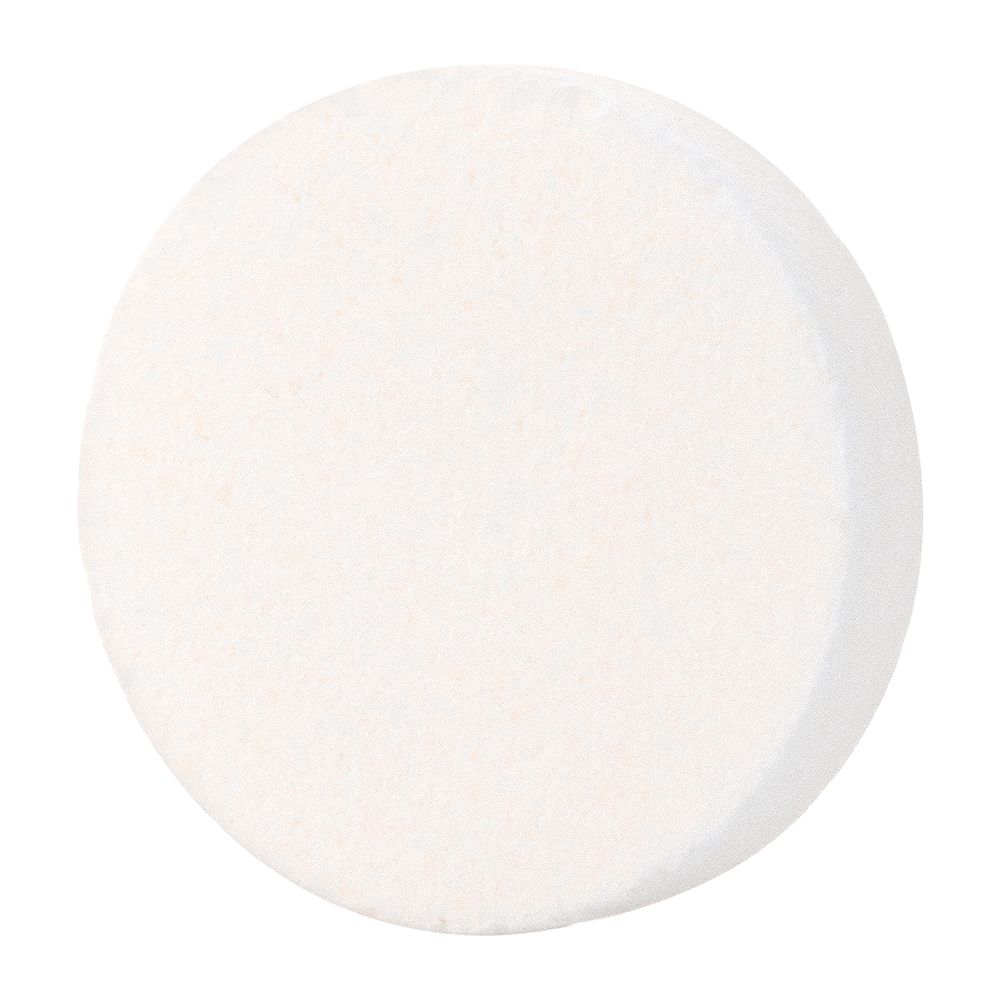 Comprimé effervescent blanc et rond. Aucune autre caractéristique visible.