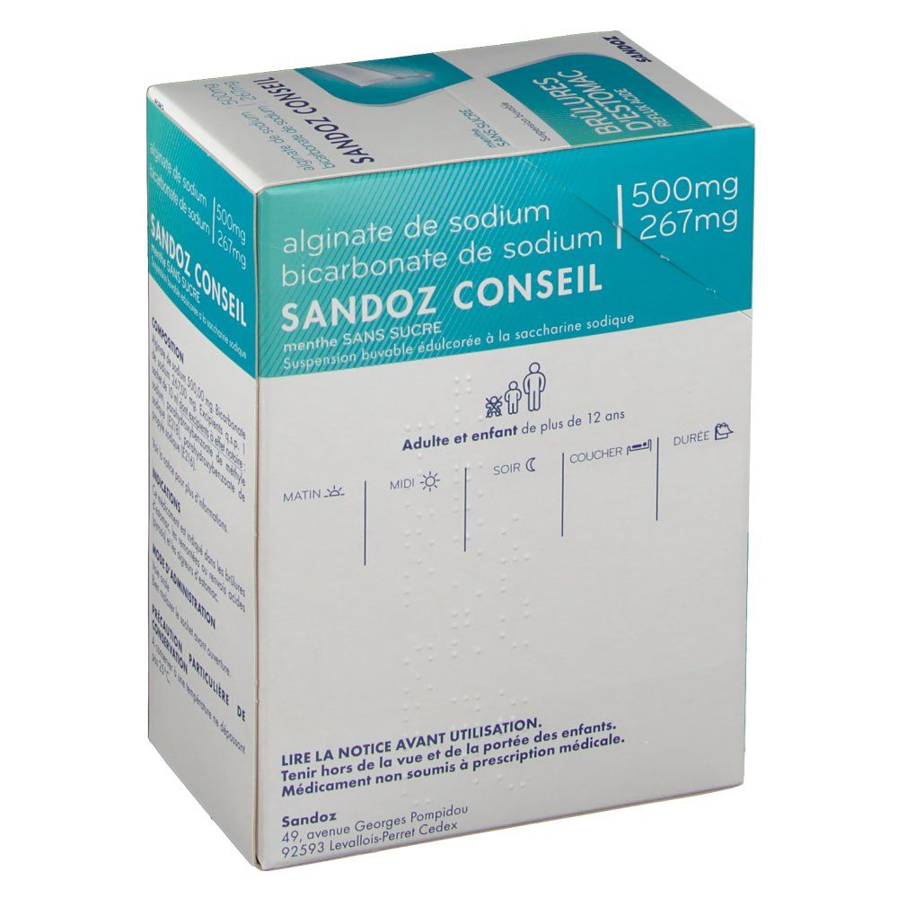 Pharmacie des Combes - Médicament Alginate De Sodium / Bicarbonate
