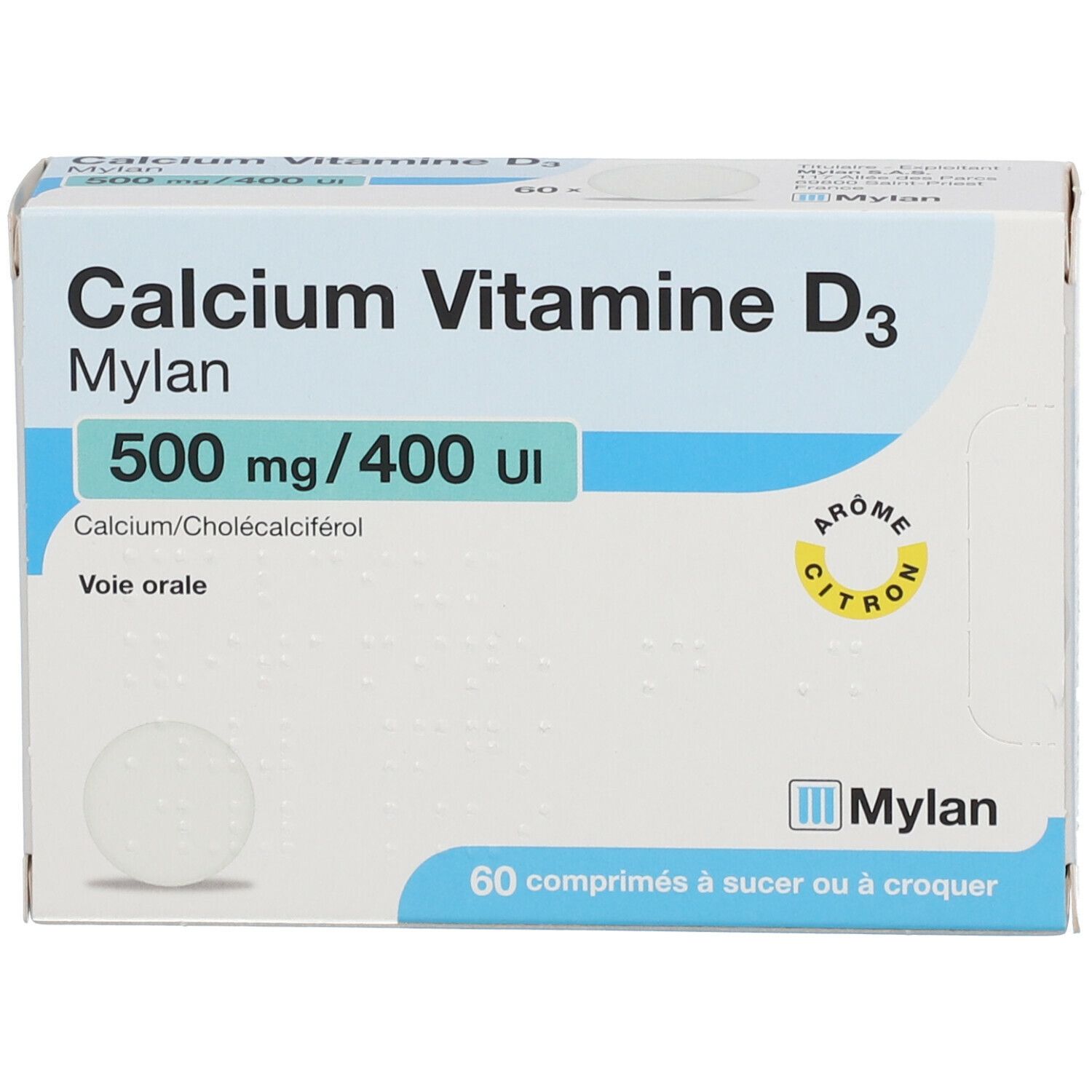 Mylan Calcium Vitamine D3 500 mg/400 UI