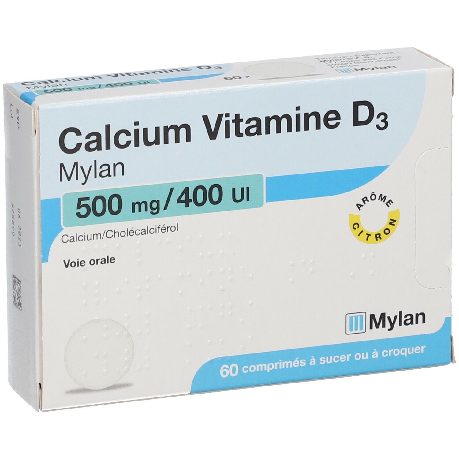 Mylan Calcium Vitamine D3 500 mg/400 UI