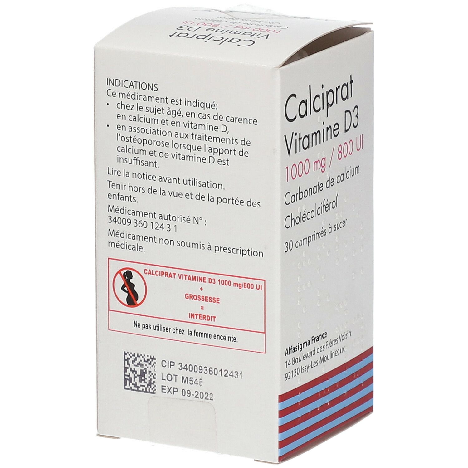 Calciprat Vitamine D3 1000 mg/800 UI