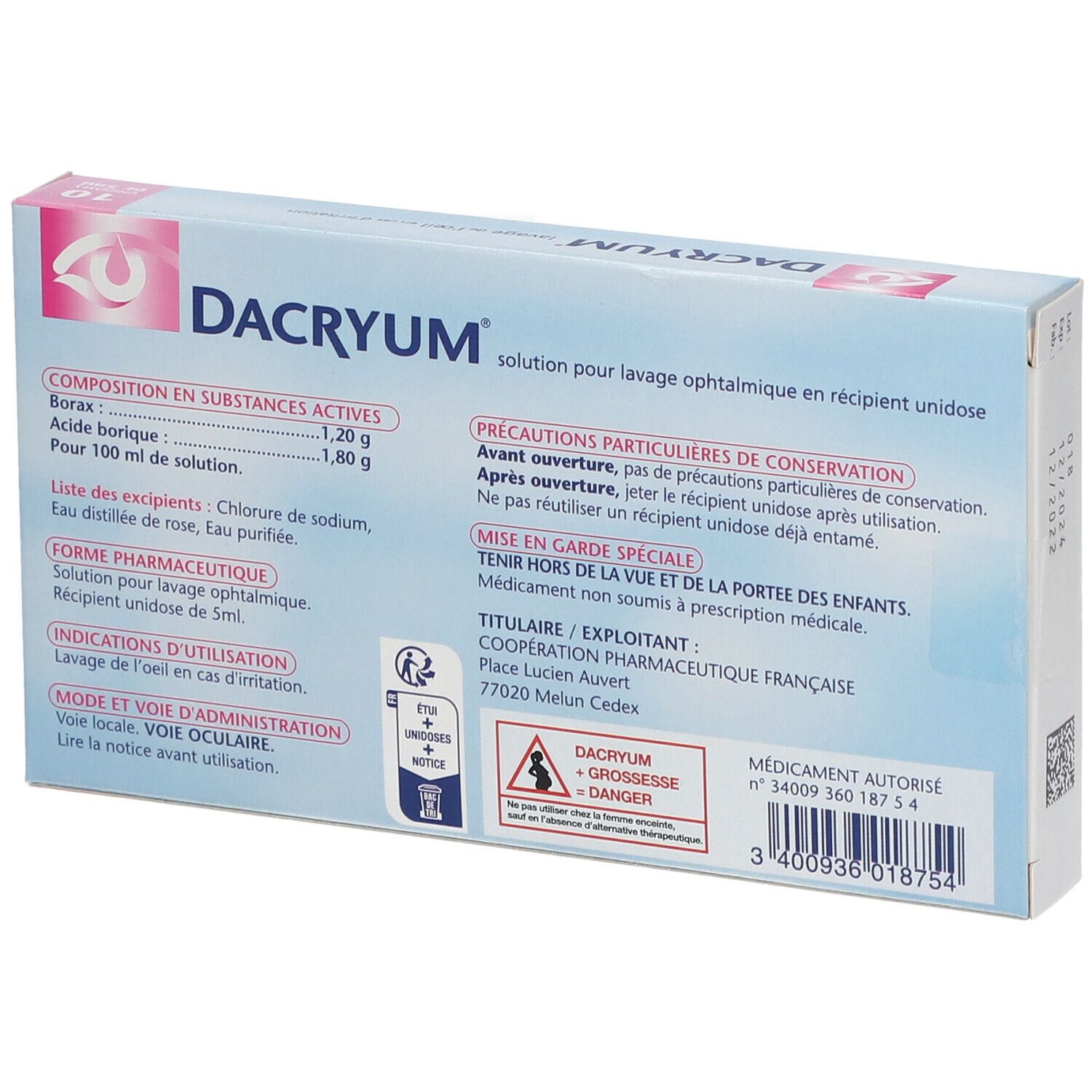 DACRYUM 5 ml 10 unidoses