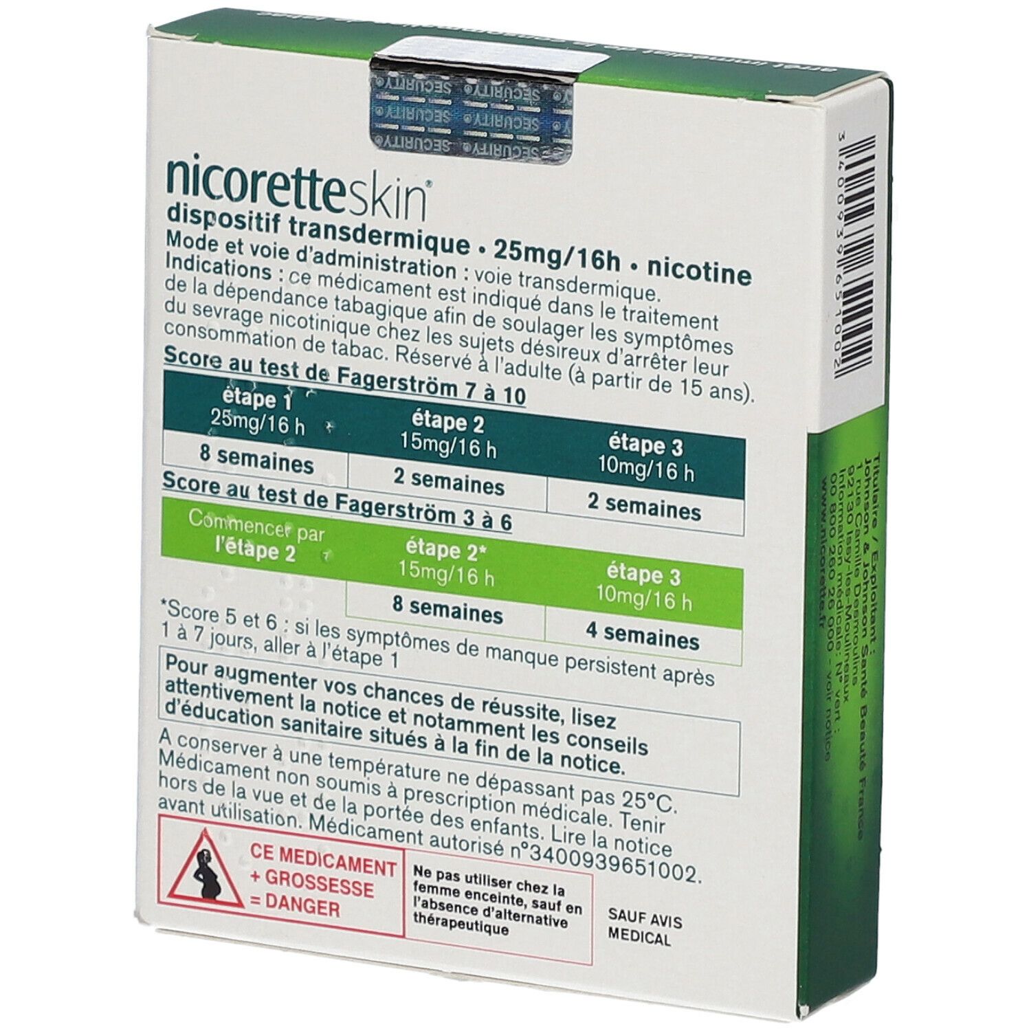 nicoretteskin® 25 mg/16 h