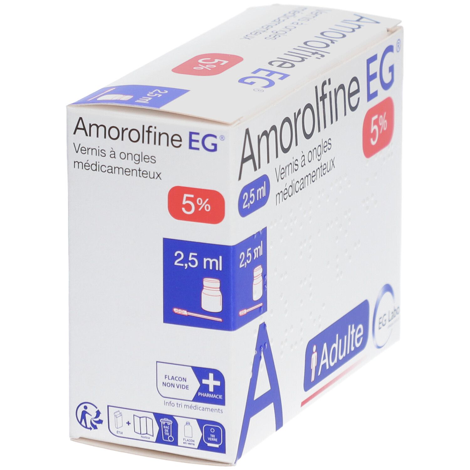 AMOROLFINE EG 5% – Vernis Médicamenteux pour Mycose des Ongles
