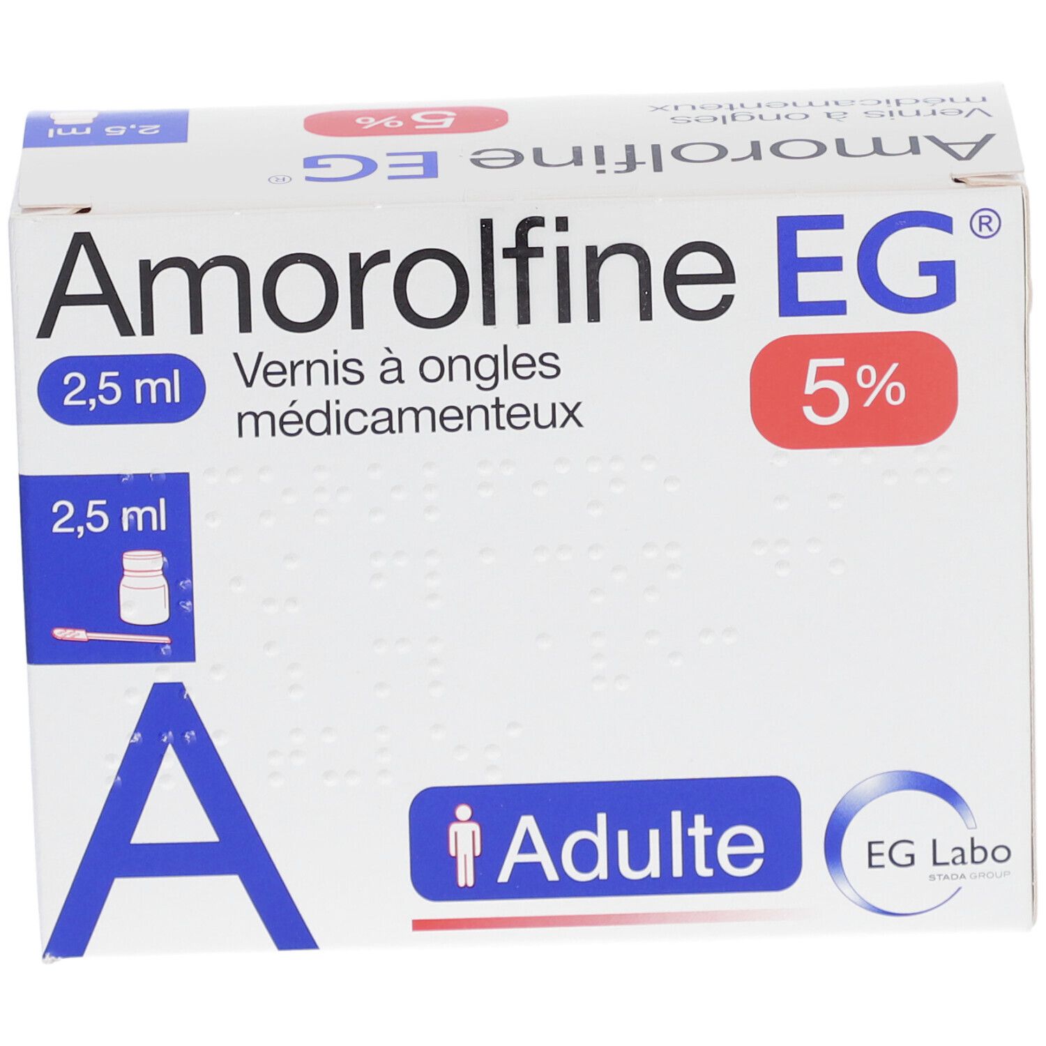 AMOROLFINE EG 5% – Vernis Médicamenteux pour Mycose des Ongles