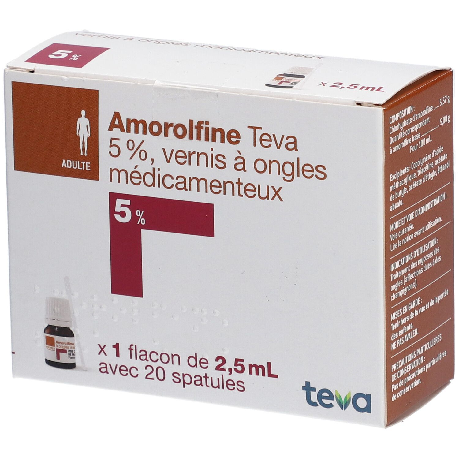 Teva Amorolfine 5% Vernis à ongles médicamenteux