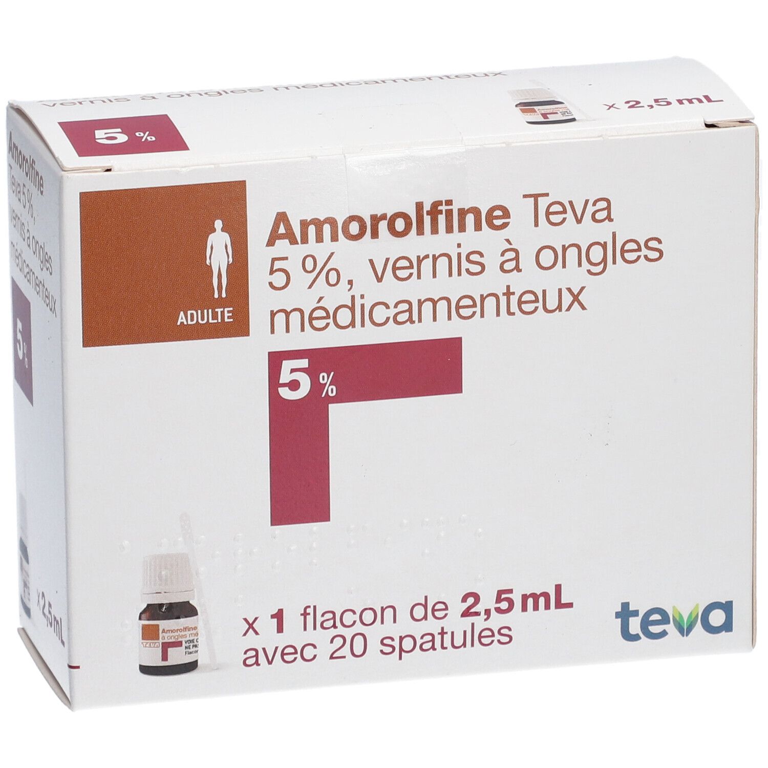 Teva Amorolfine 5% Vernis à ongles médicamenteux