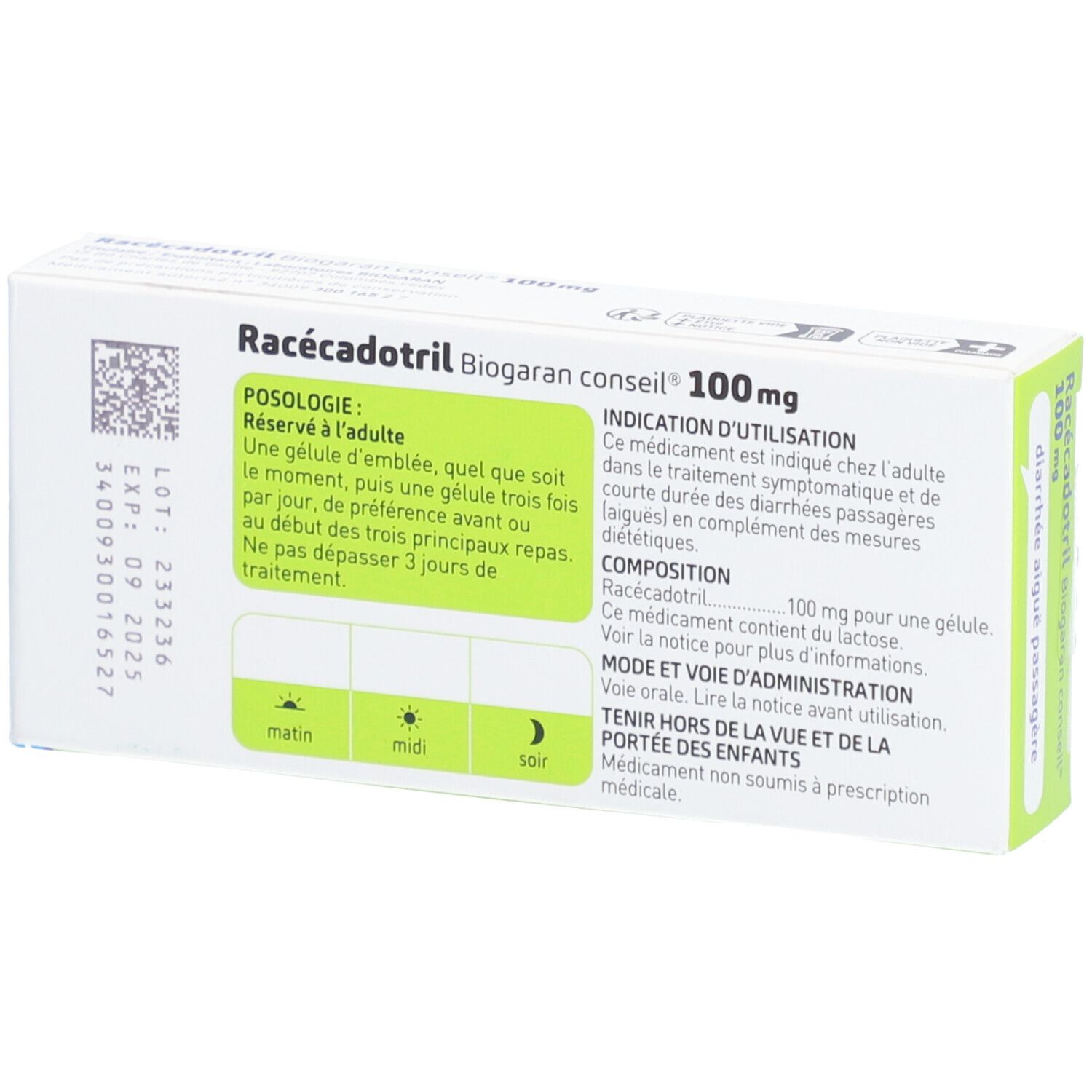 Racécadotril Biogaran Conseil