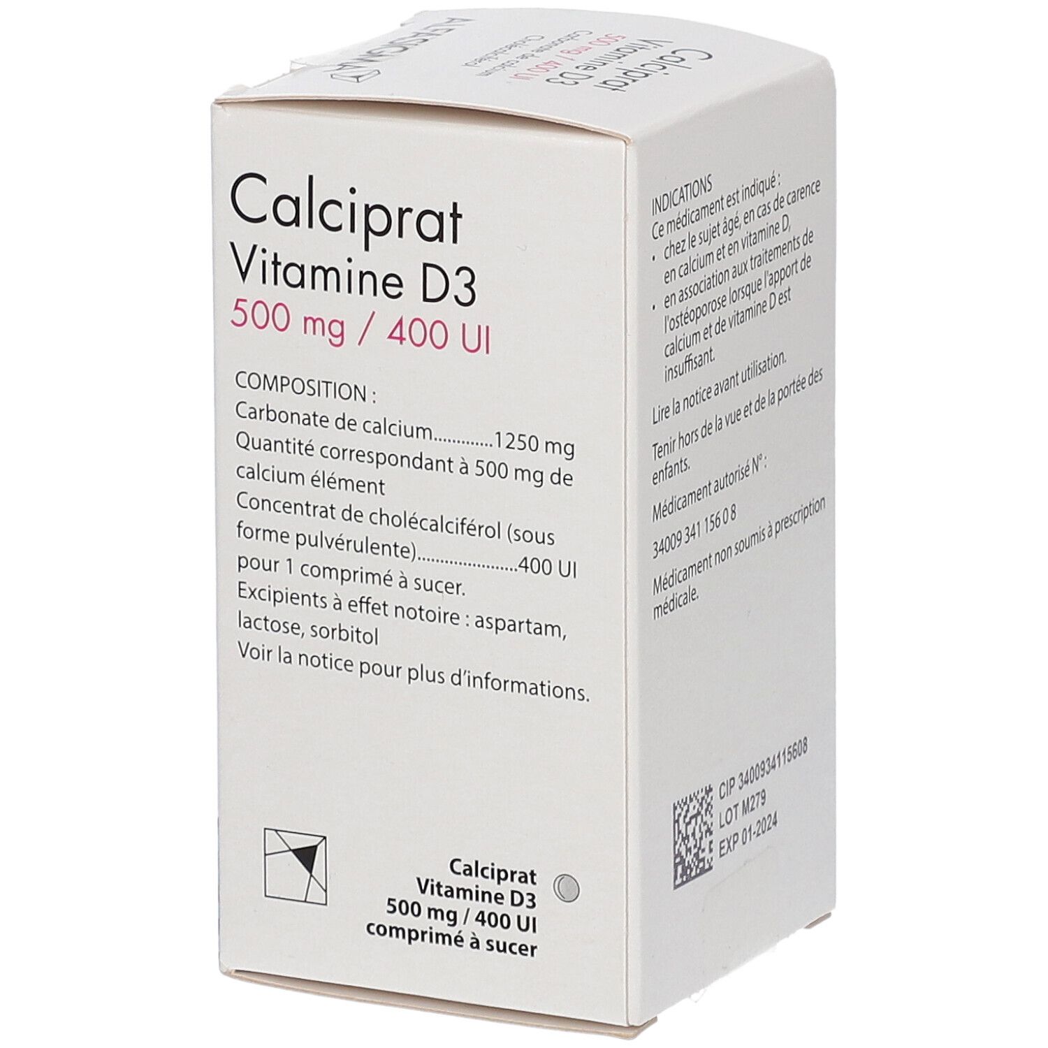 Calciprat Vitamine D3 500 mg / 400 UI