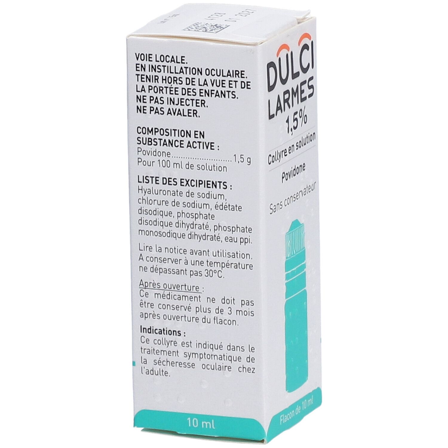 Dulci Larmes 1,5% Collyre en solution sans conservateur