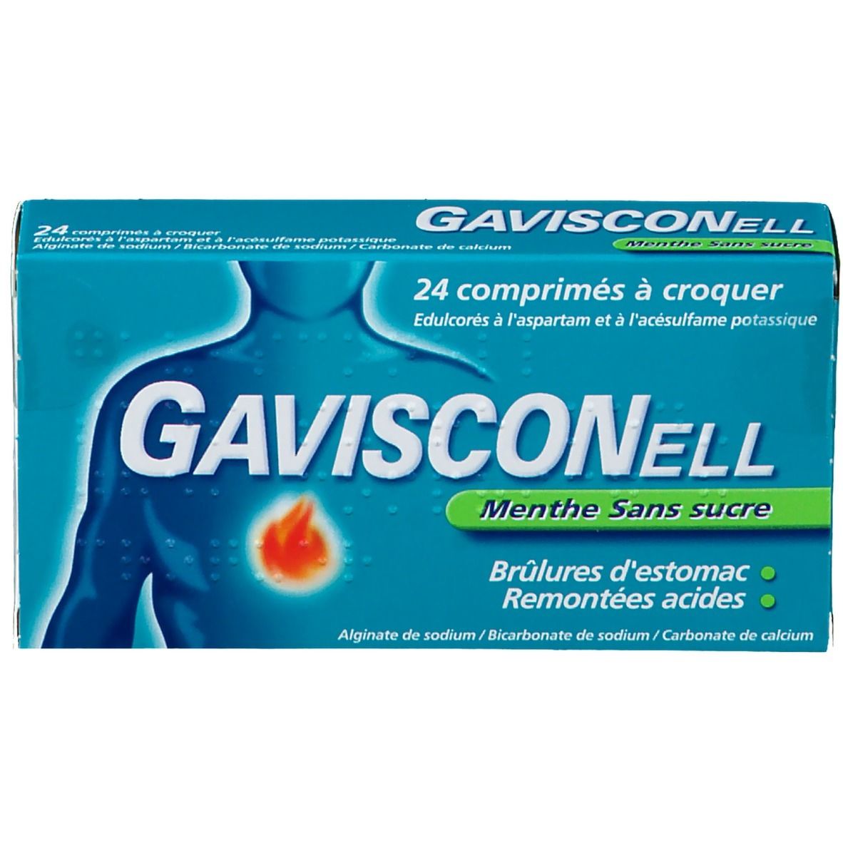 Gavisconell Menthe Sans Sucre - Brûlures d'estomac et Remontées Acides