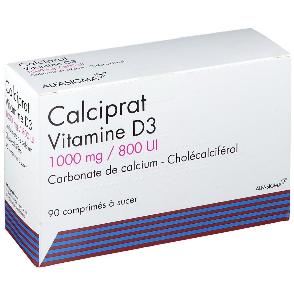 Calciprat Vitamine D3 1000 mg / 800 UI