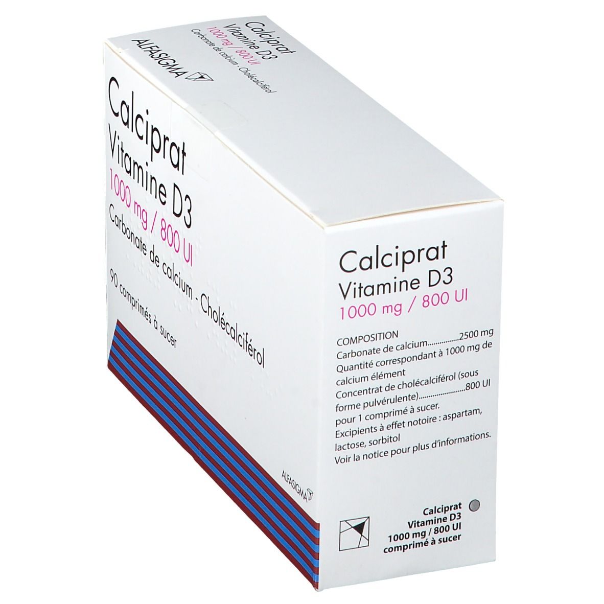Calciprat Vitamine D3 1000 mg / 800 UI