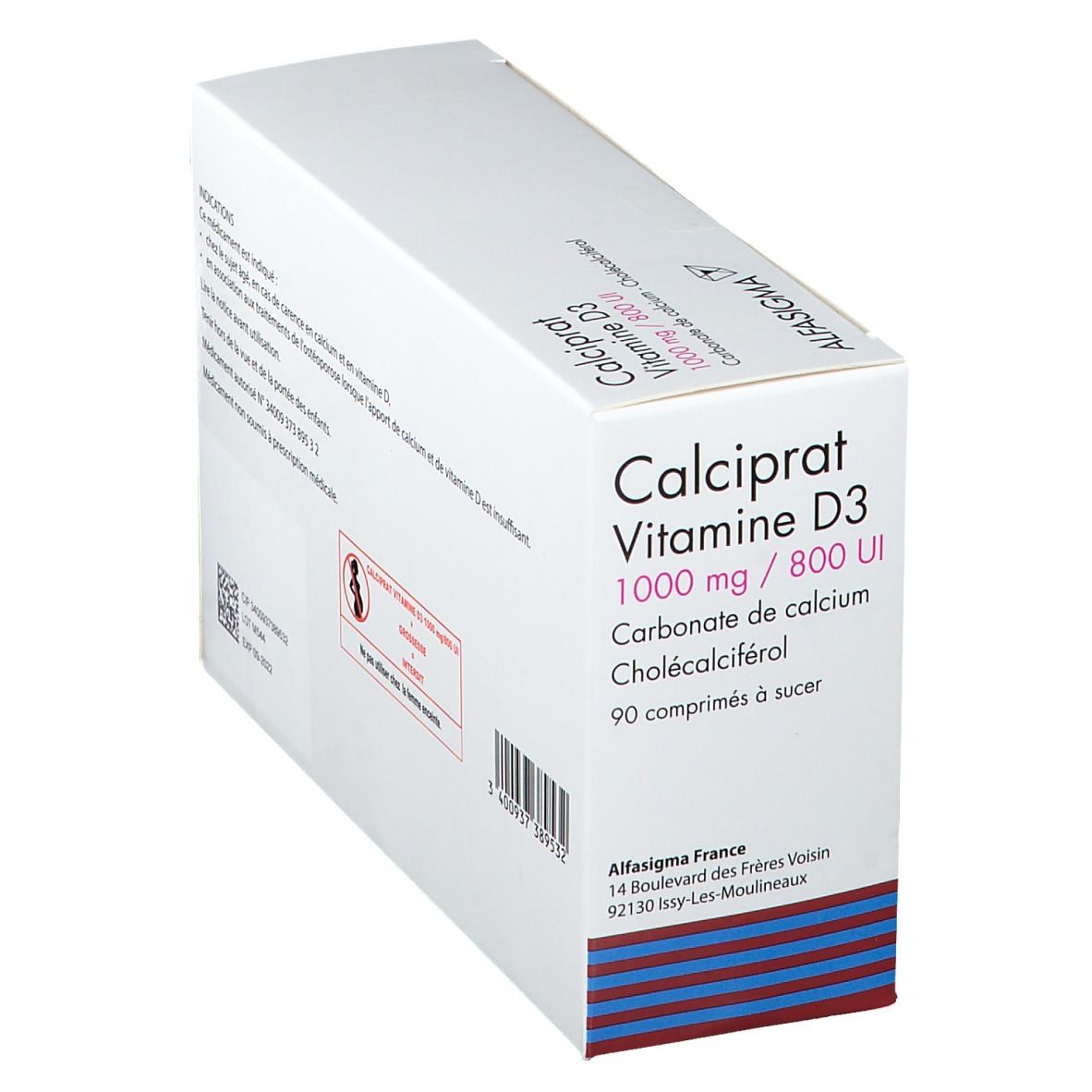 Calciprat Vitamine D3 1000 mg / 800 UI