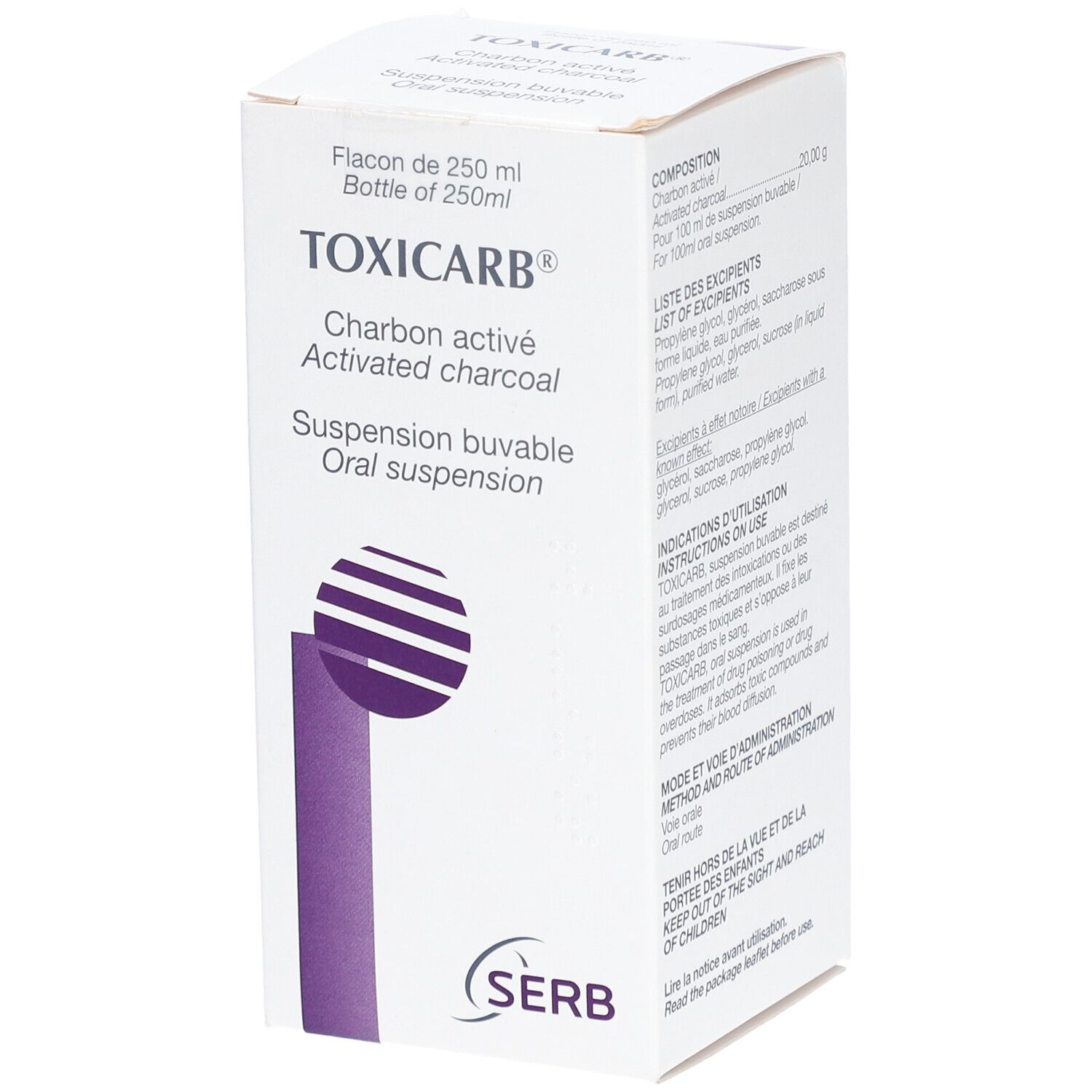 Toxicarb Suspension buvable 20 g/100 ml