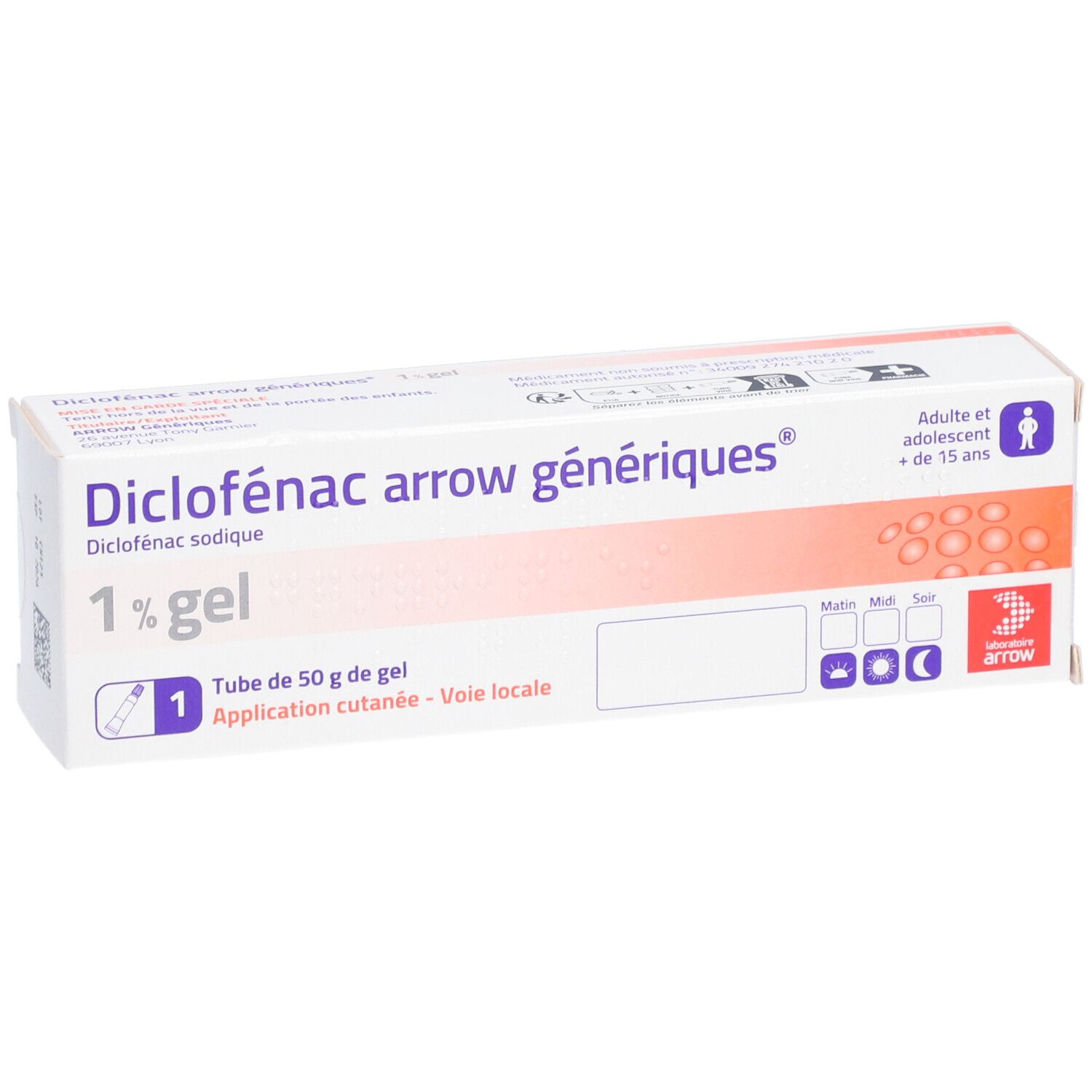 Arrow Diclofénac 1 % gel