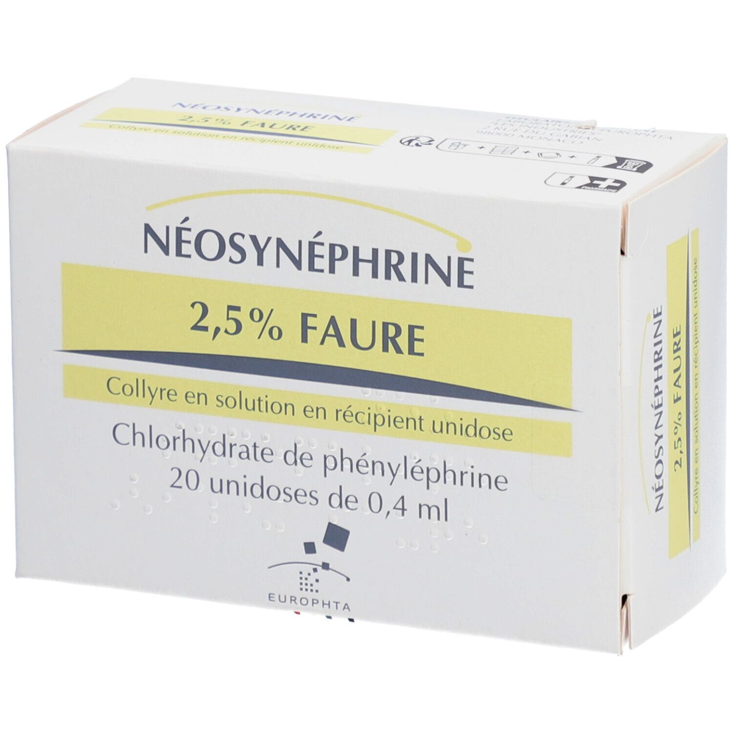 Europhta Néosynéphrine 2,5% Faure Collyre en Solution Unidose