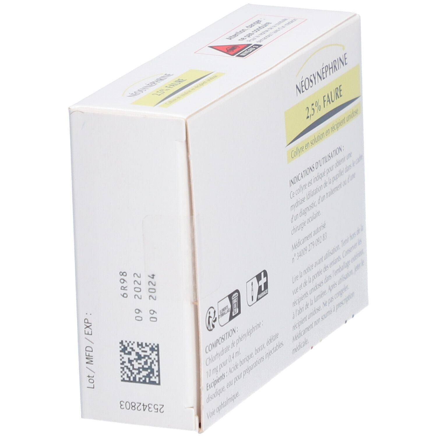 Néosynéphrine Collyre 2,5% Faure Unidoses