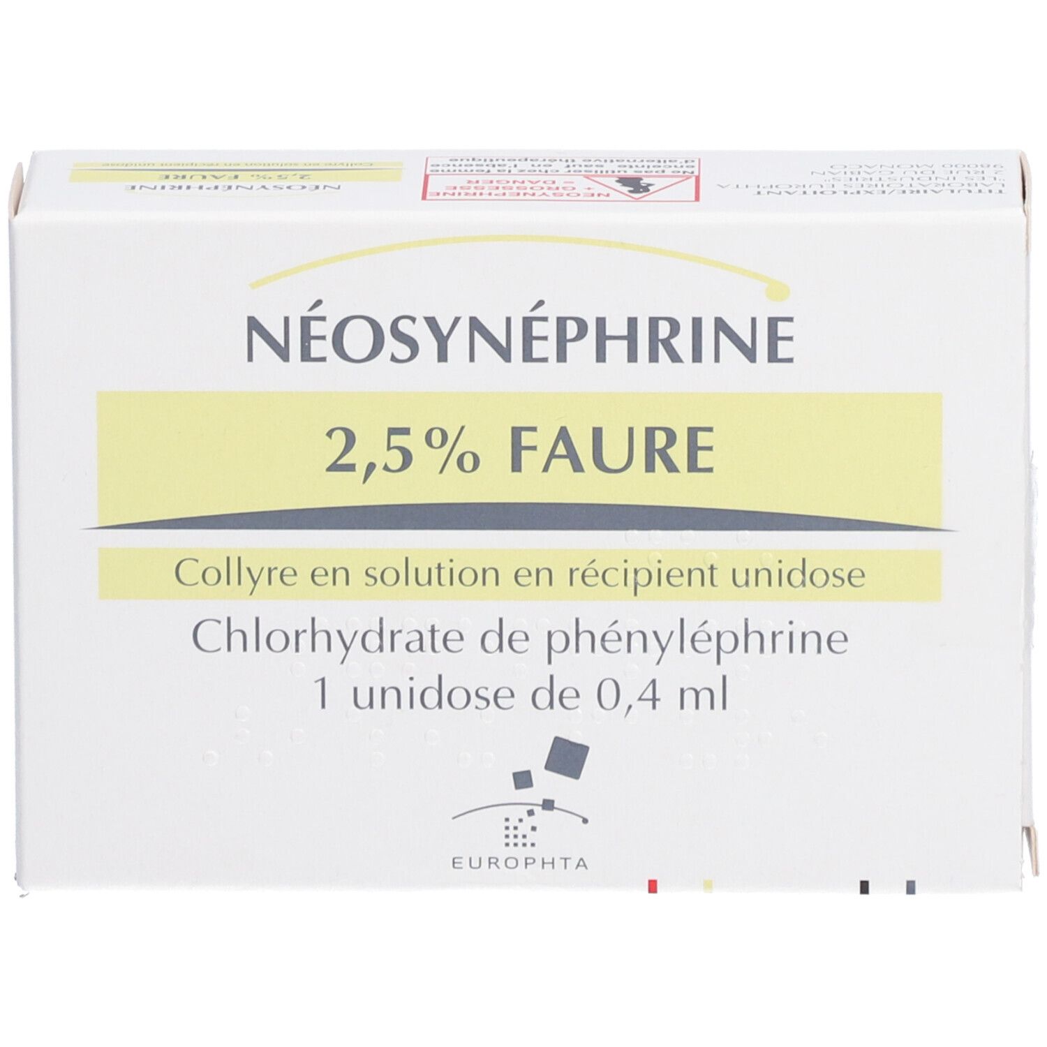 Néosynéphrine Collyre 2,5% Faure Unidoses