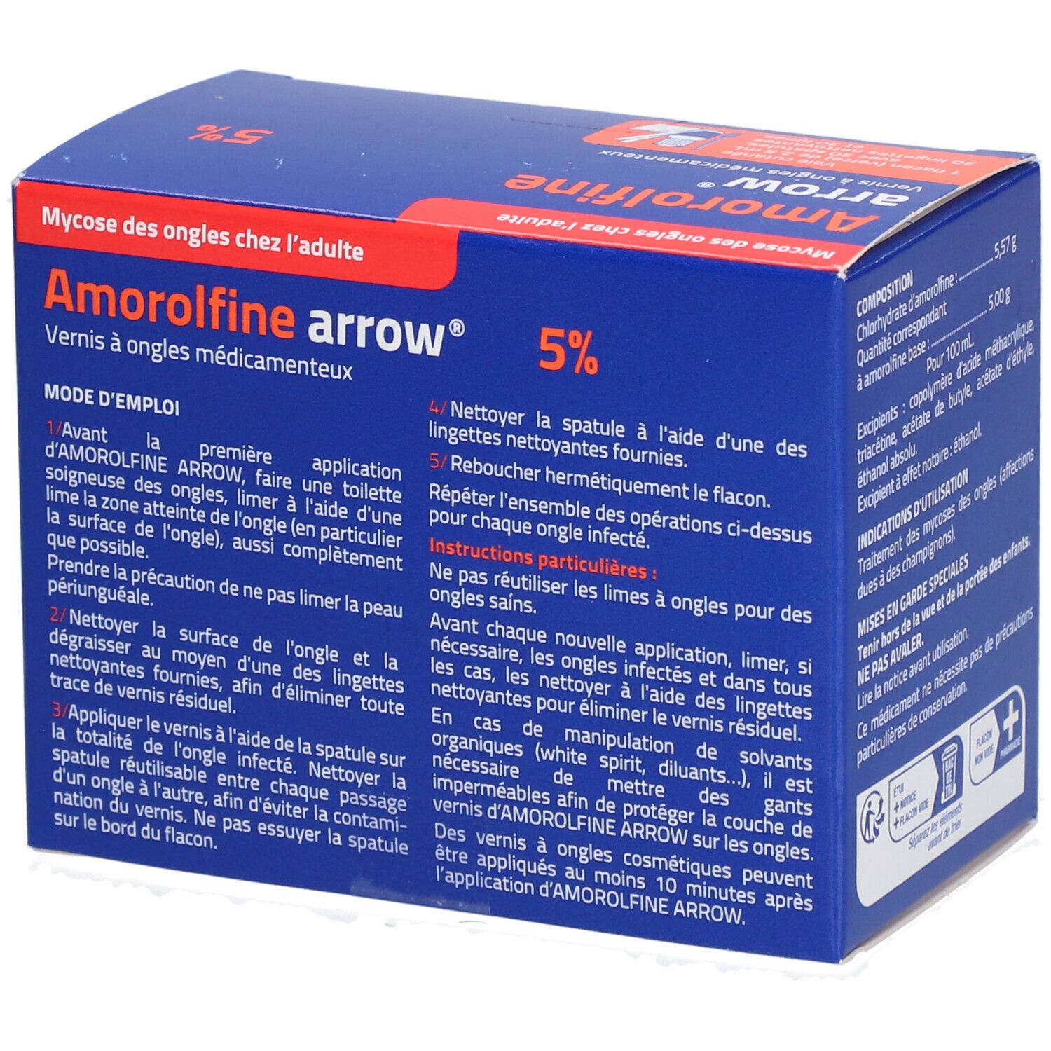 Arrow Amorolfine 5 % vernis à ongles médicamenteux