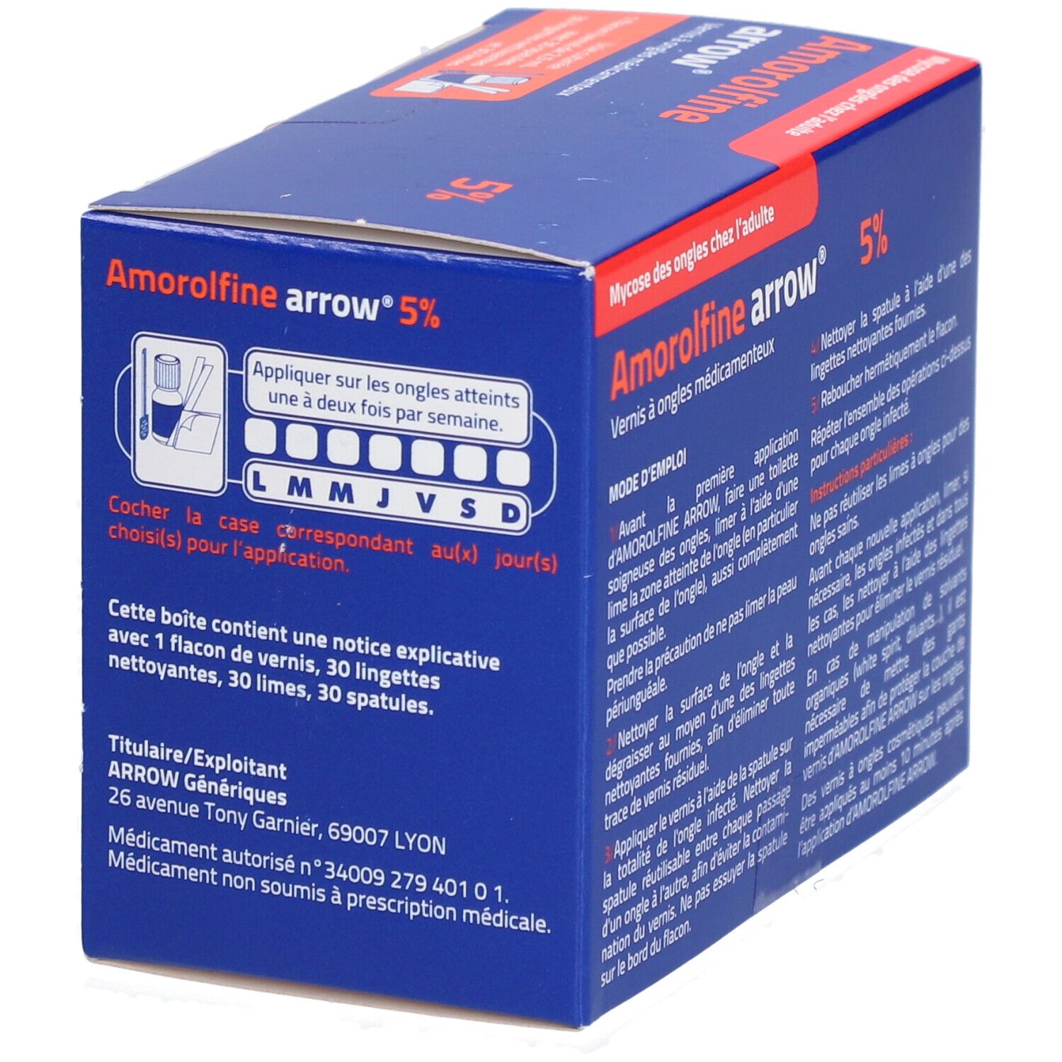 Arrow Amorolfine 5 % vernis à ongles médicamenteux