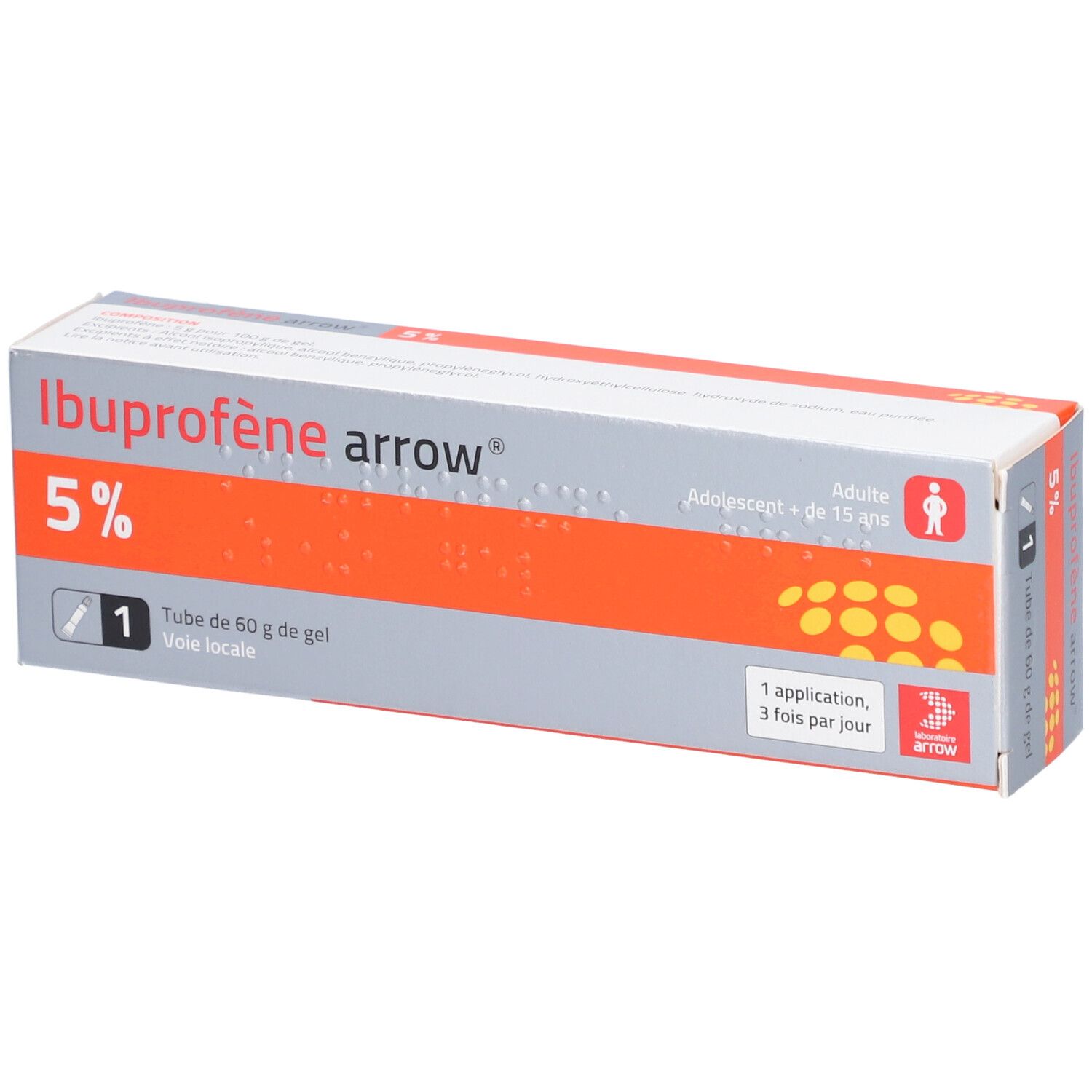 Ibuprofène Arrow 5% gel