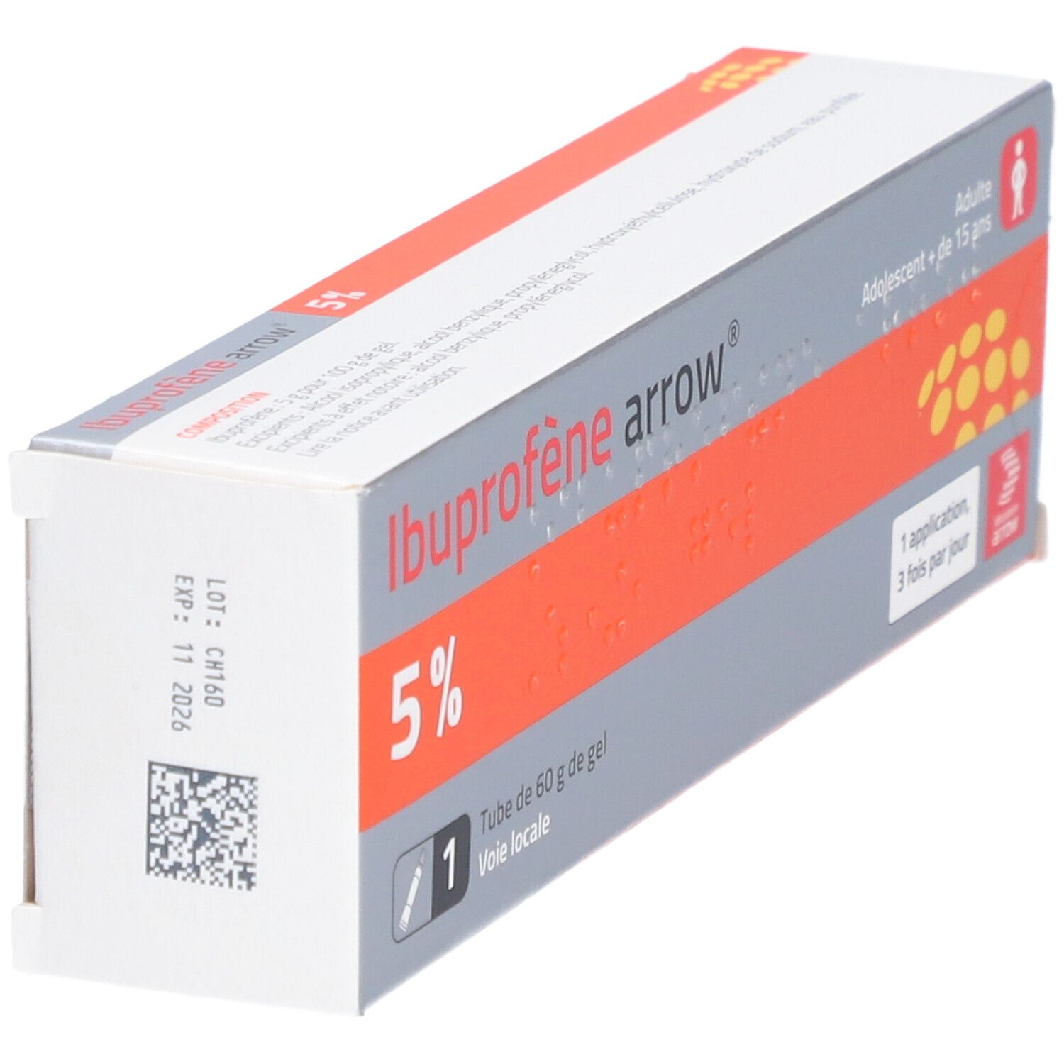Ibuprofène Arrow 5% gel