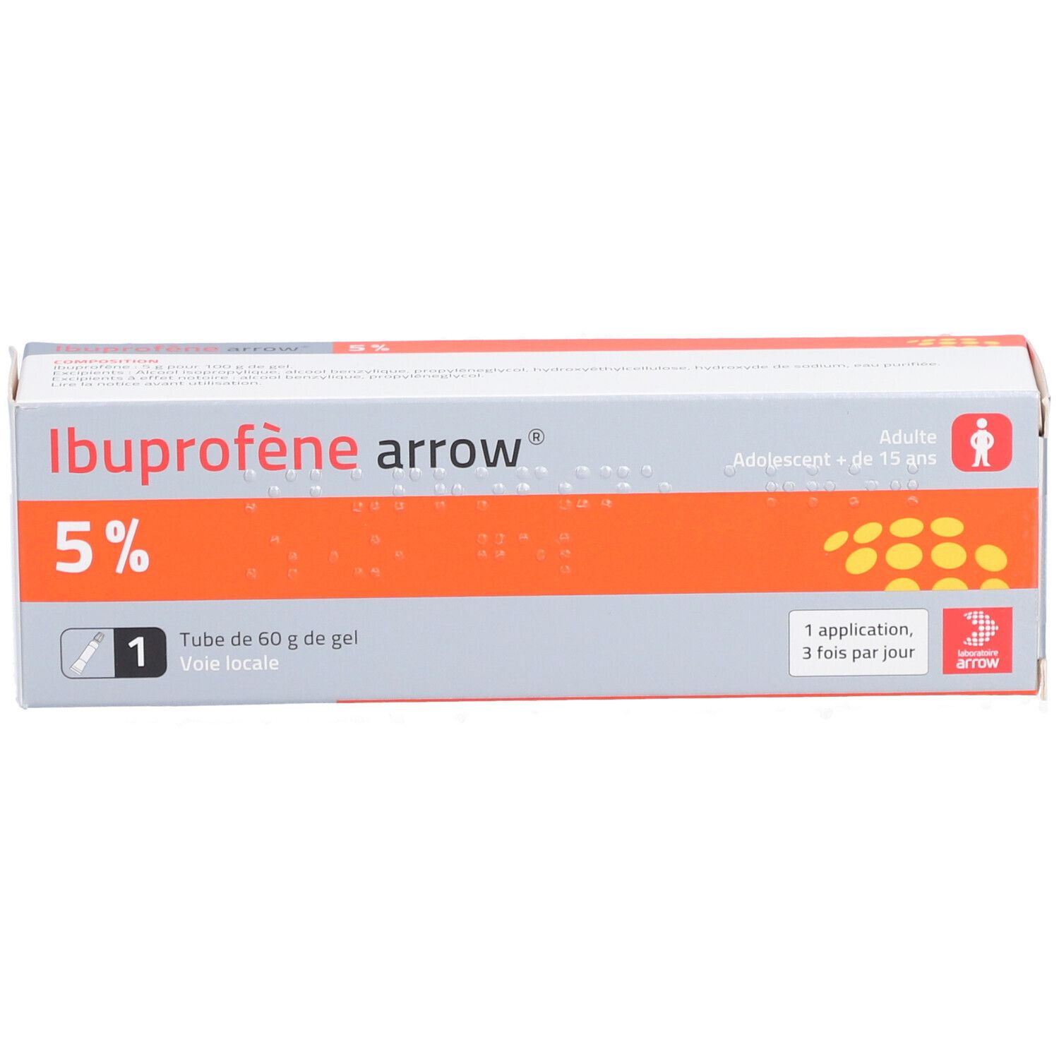 Ibuprofène Arrow 5% gel