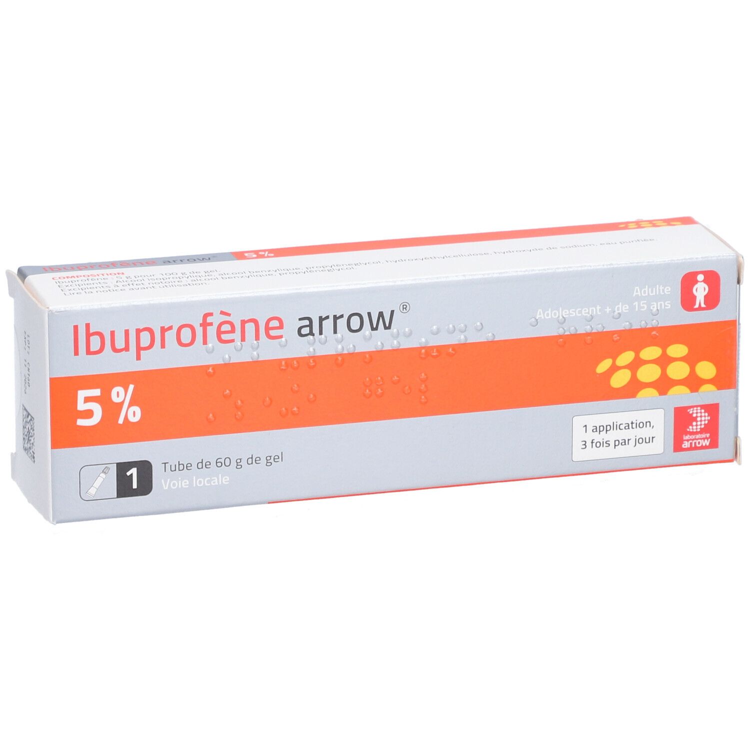 Ibuprofène Arrow 5% gel