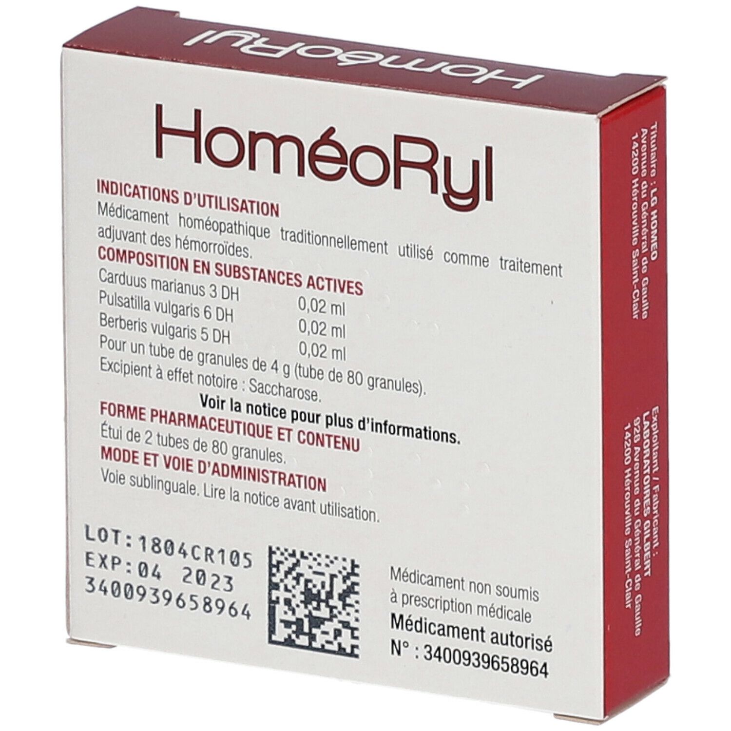 HoméoRyl Hémorroides