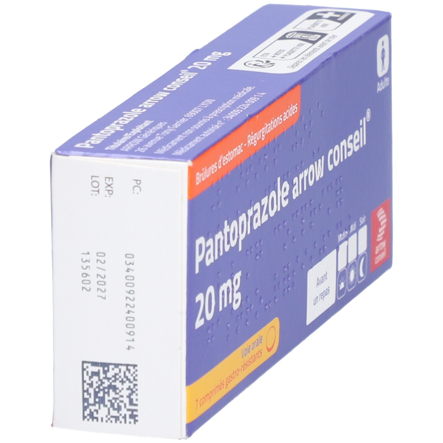 Arrow Pantoprazole 20 mg comprimés gastrorésistants