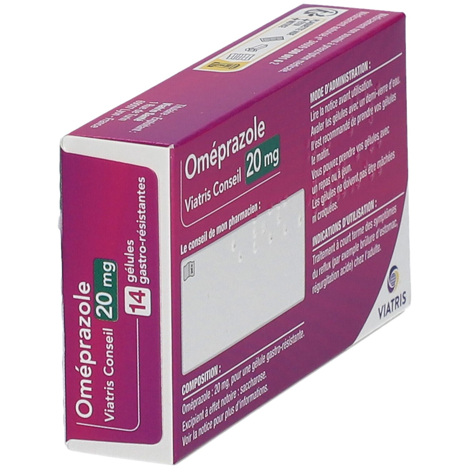 Oméprazole Mylan Conseil 20 mg