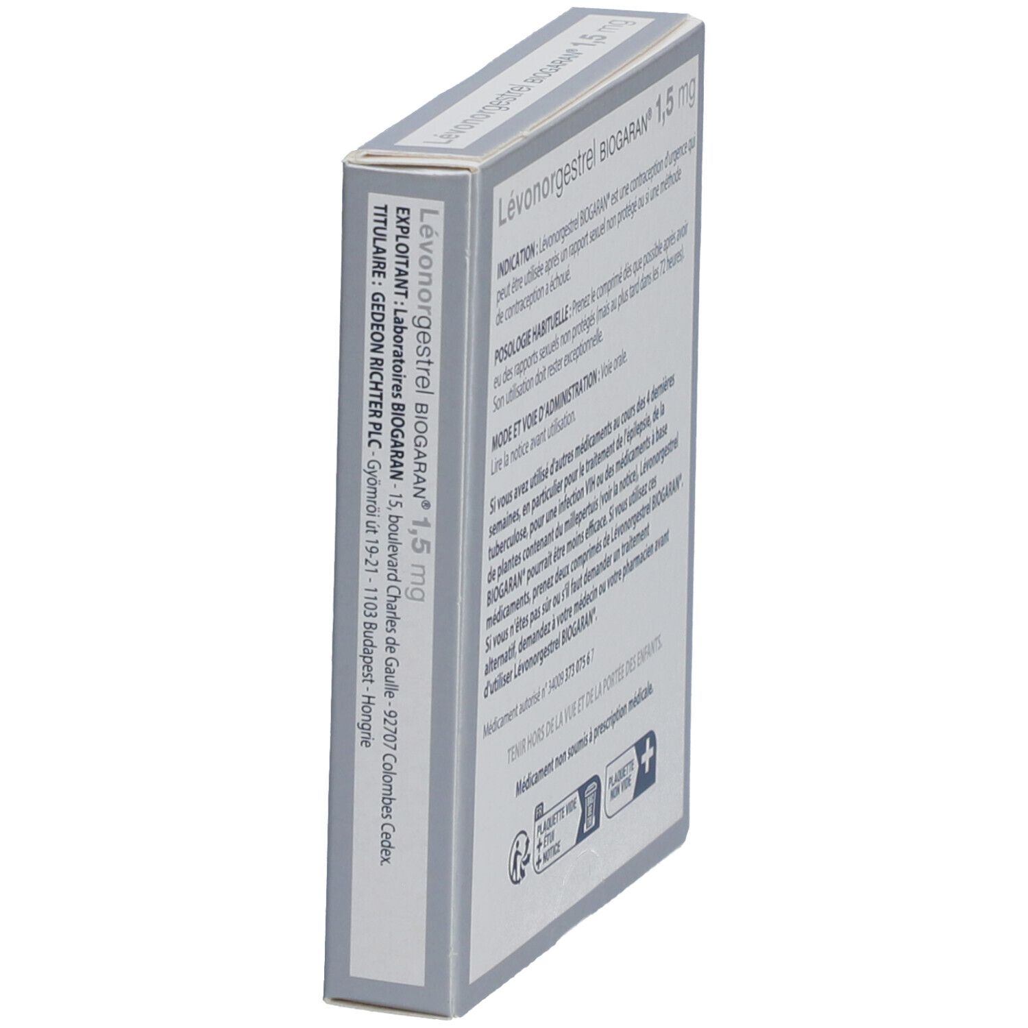 Biogaran Lévonorgestrel 1,5 mg Comprimé