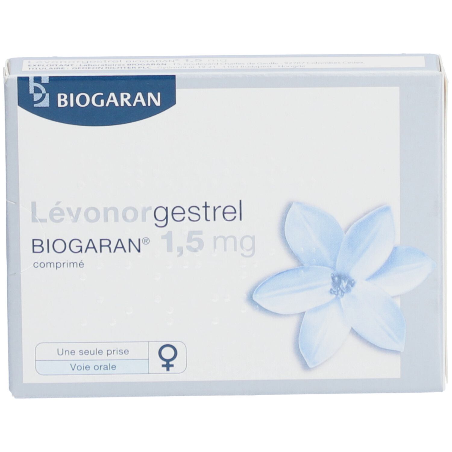 Biogaran Lévonorgestrel 1,5 mg Comprimé