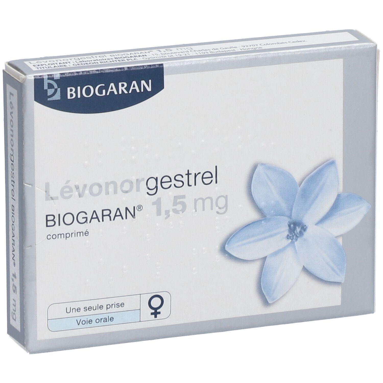 Biogaran Lévonorgestrel 1,5 mg Comprimé