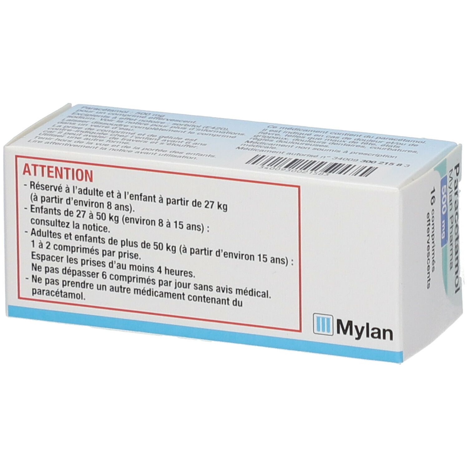 Paracétamol Mylan 500 mg