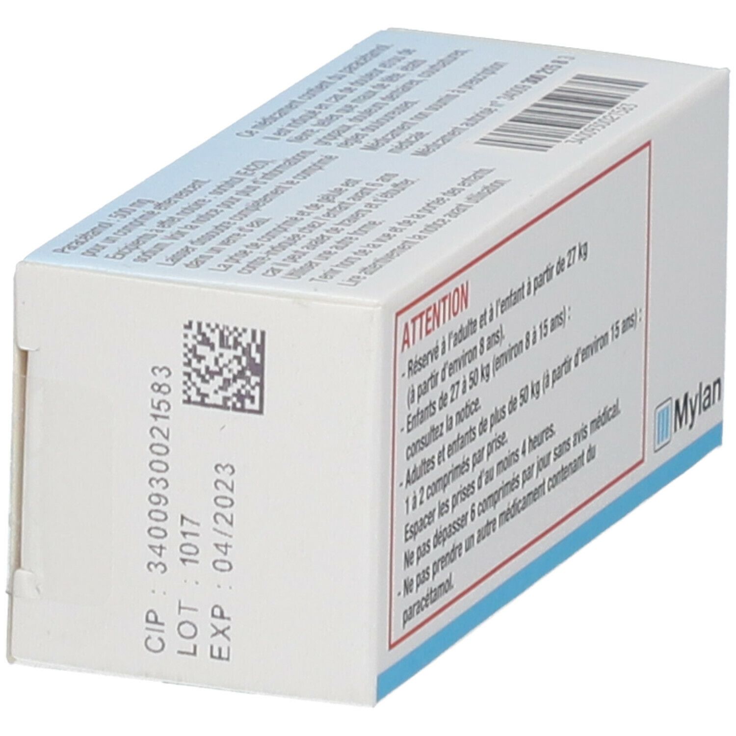 Paracétamol Mylan 500 mg