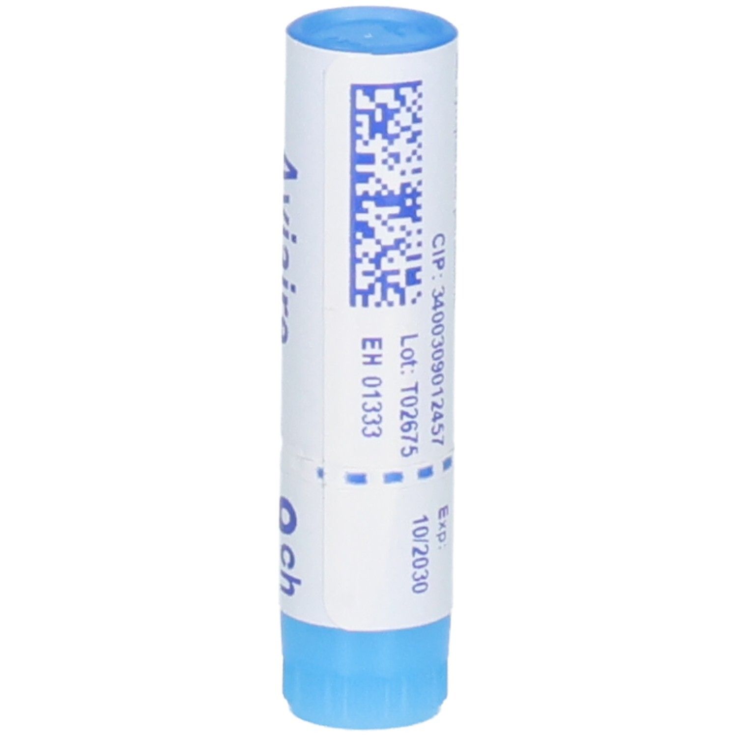 AVIAIRE BOIRON 9 CH Dose: tube avec CIP, numéro de lot et date d'expiration.