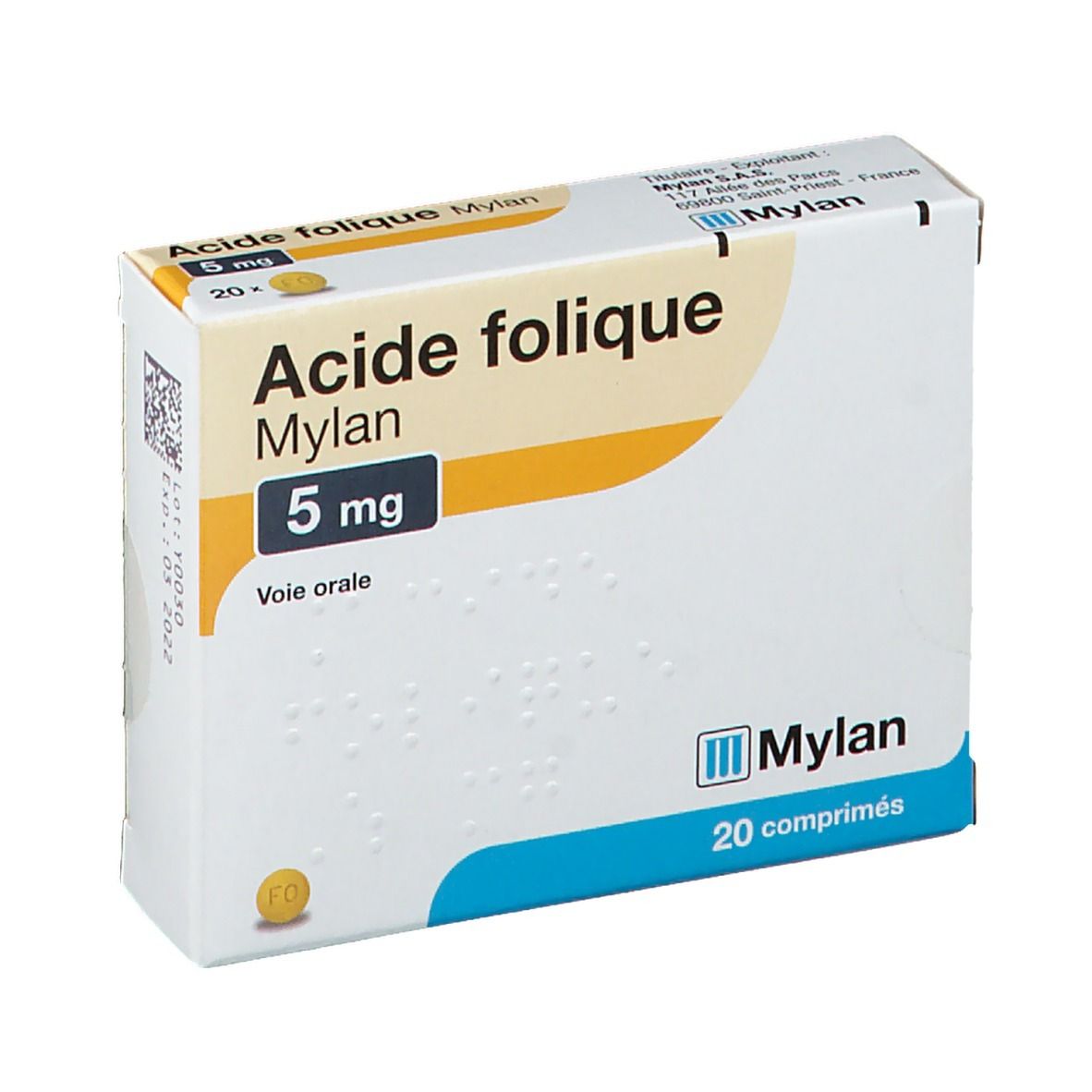 Acide folique Mylan 5 mg